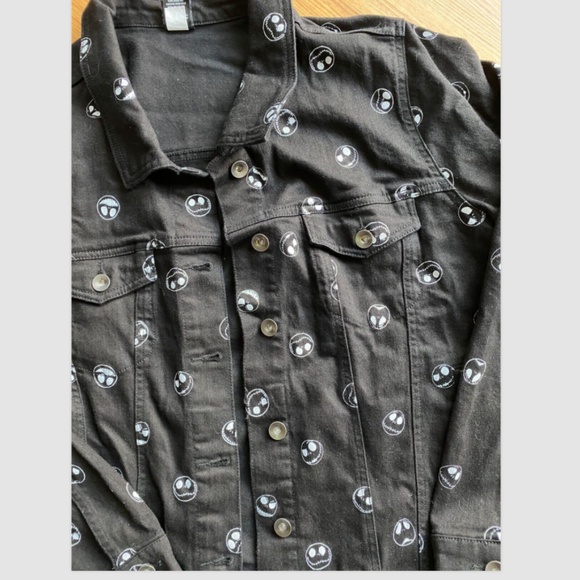 Jack Skellington denim jacket Size Large Disney Nightmare Before Christmas - Picture 4 of 6